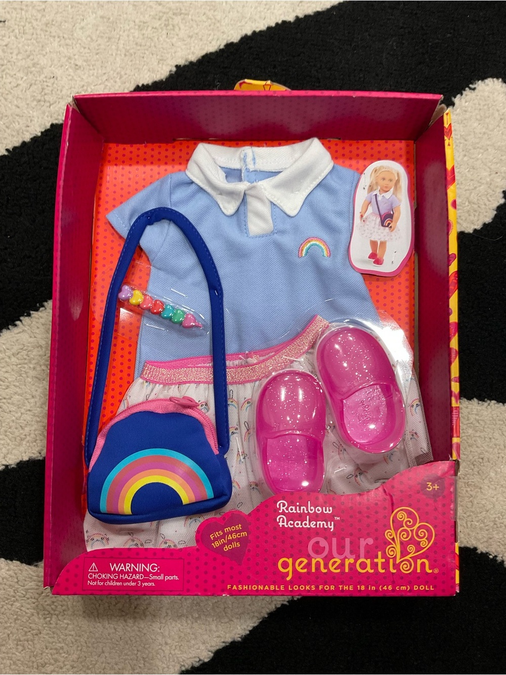 Our generation Anita Birthday Girl Doll in Turquoise Dress with Pink Sash - Picture 8 of 10